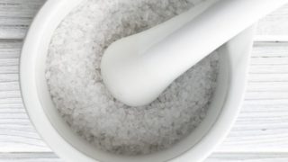 A grinder filled with salt