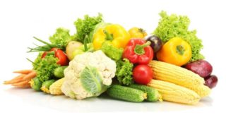 A close-up view of colorful vegetables