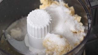 Sugar being added to a blender