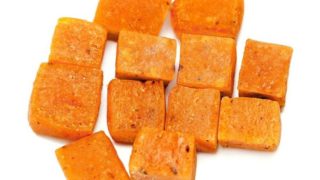 Asafoetida blocks on a white background