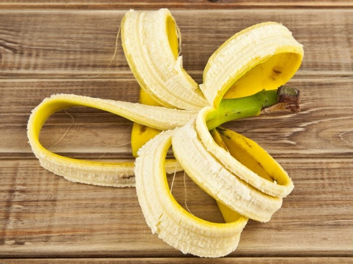 A beautifully decorated banana peel