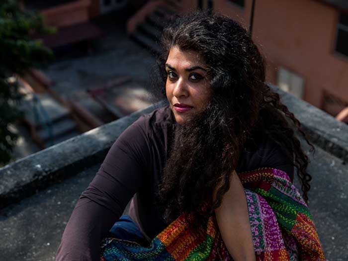 Bhavini Kalan posing for the camera