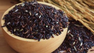 A bowl of black rice