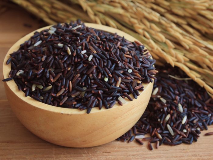 A bowl of black rice