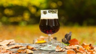 A glass of bock beer