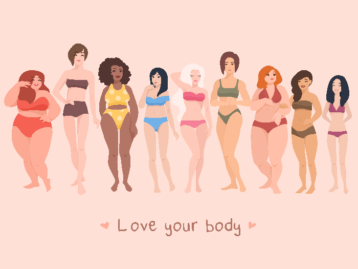 An illustration of different body types