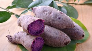 Boiled purple sweet yam
