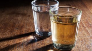 Two glasses of cachaça