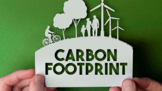 Carbon footprint cut out