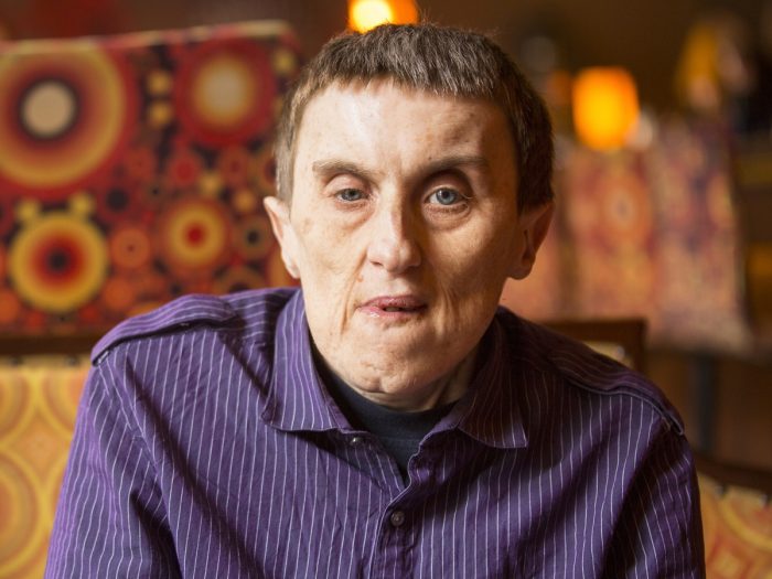A person looking into the camera