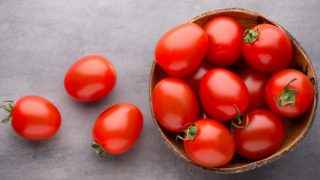A basket of fresh cherry tomatoes