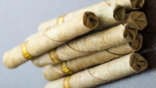 A close-up shot of clove cigarettes.