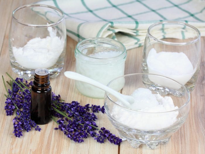 Coconut oil in different containers