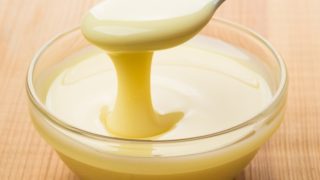 A bowl of condensed milk