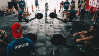 people exercising in the gym