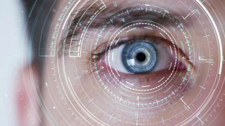 close up of an eye of an adult male