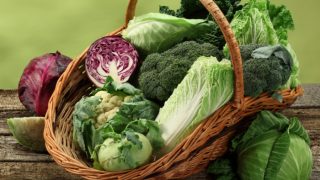 A basket full of fresh leafy vegetables