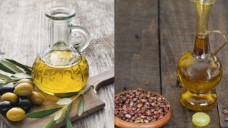 An image of grapeseed oil and olive oil