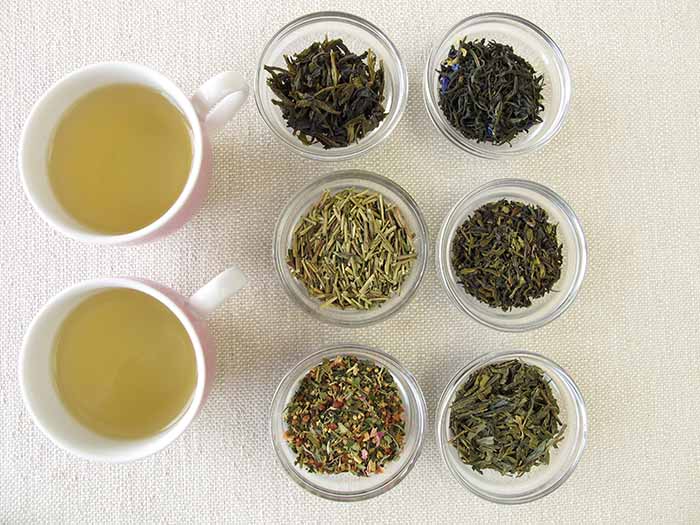 Different types of green tea