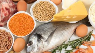 A close-up shot of all protein-rich foods