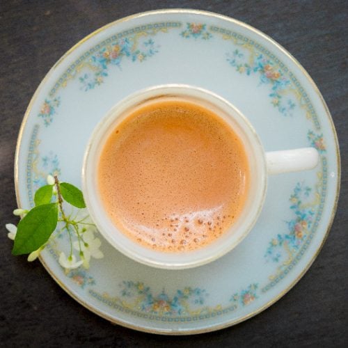 A cup of Hokkaido milk tea or royal milk tea