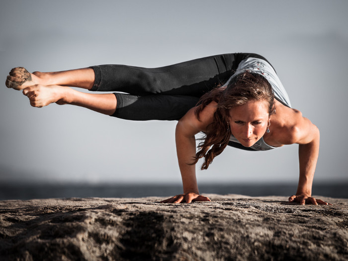 Jessica Walden doing yoga