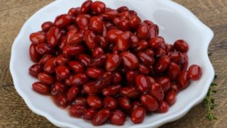 A bowl of boiled kidney beans