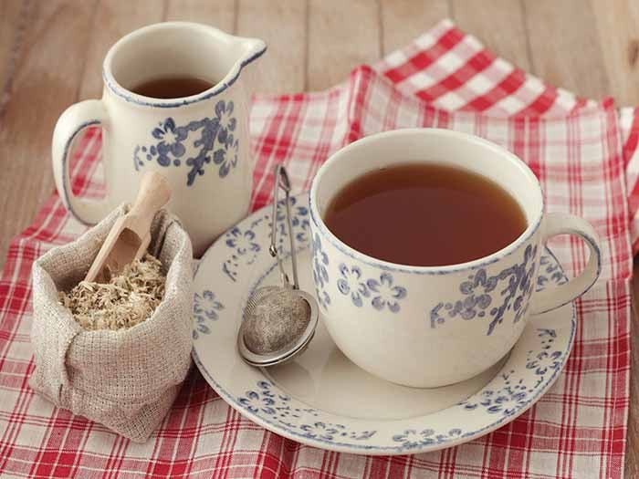 A close-up shot of a cup of marshmallow tea