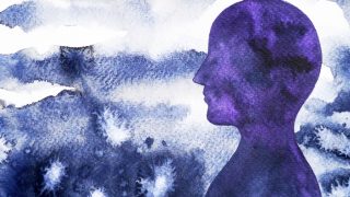 Abstract image of human body, chakra power