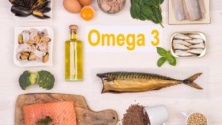 Omega 3-rich foods on a table