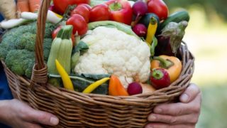 A basket of vegetables