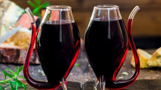 Madeira wine in decanters
