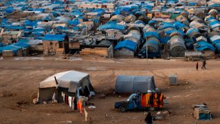 Refugee camp in Syria.