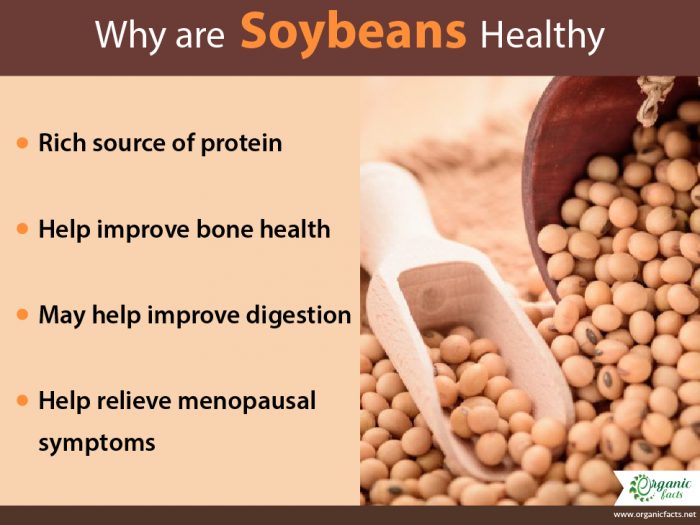 Health benefits of soybeans infographic