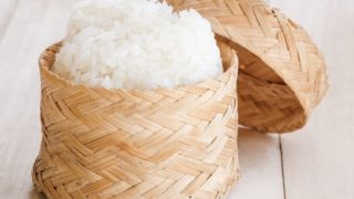 Sticky rice in a container