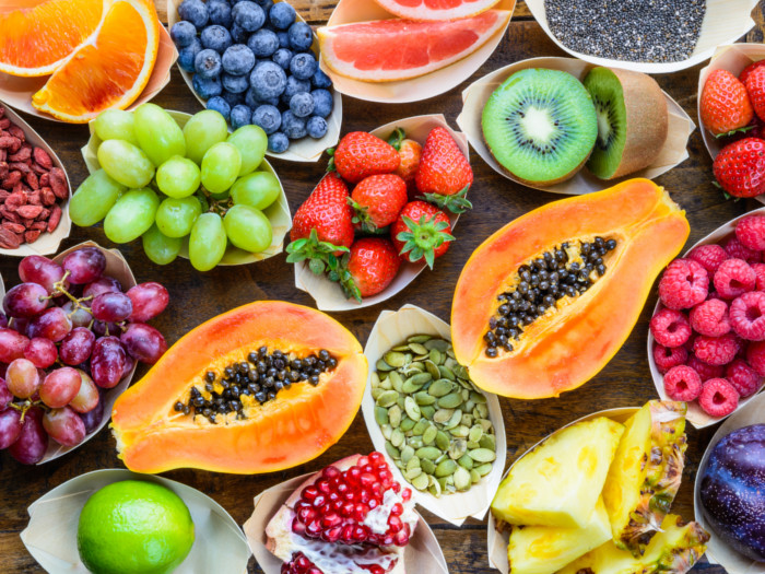 A table full of fresh fruits
