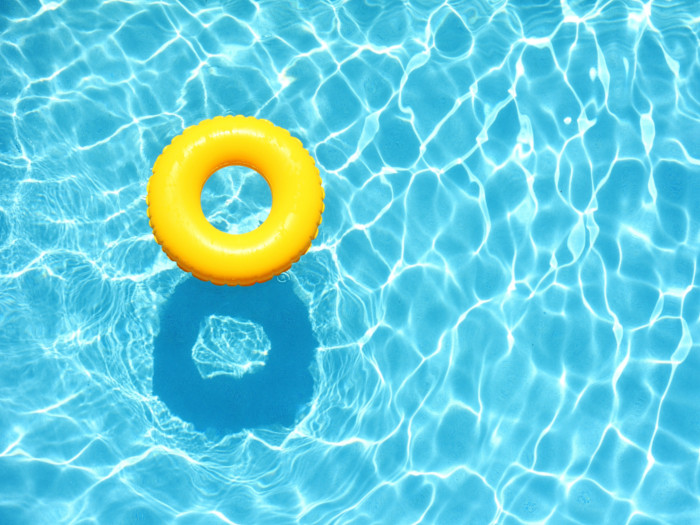 Swimming tube in a pool