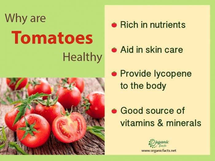 Health benefits of tomatoes infographic