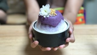 Purple sweet potato ice cream