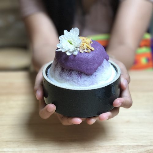 Purple sweet potato ice cream