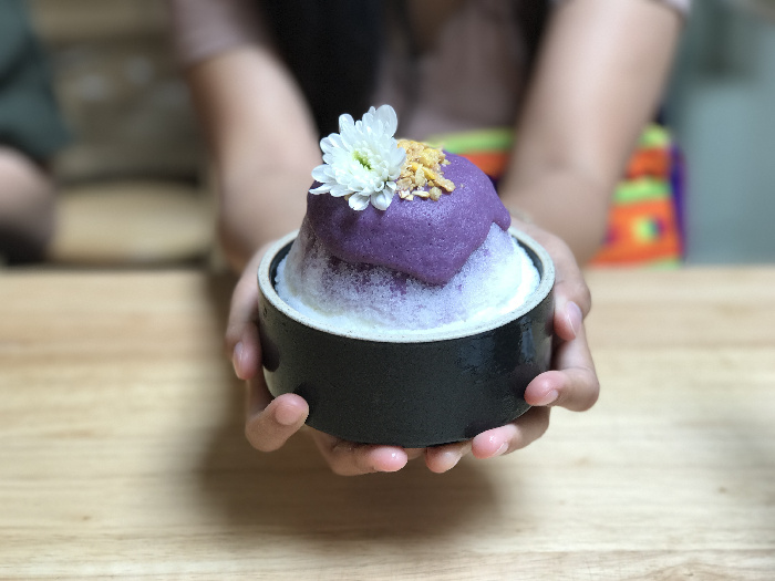 Purple sweet potato ice cream